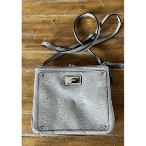 Nine West Gray Cross Body Pocketbook ~ 3 Section Shoulder Purse